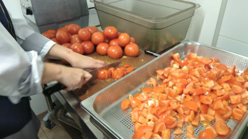 Découpe des tomates